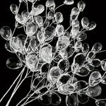 bouquet artificiel moderne rose transparent décoration mariage intérieur minimaliste 15cm 10pièces