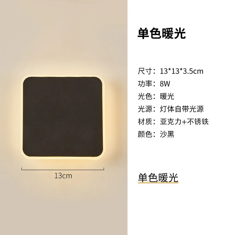 applique murale moderne lampe extérieure métal noir beige luminaire led intérieur salon