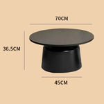 table basse moderne minimaliste bois rond marocain artificial board centralisée