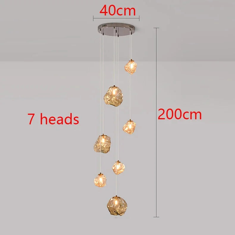 Suspension lumineuse moderne dorée noir formes géométriques brillantes salon chambre