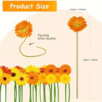 fleurs artificielles gerberas orange rose blanc moderne décoration intérieure vase ruban