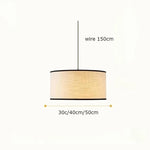 lampe suspendue tissu moderne beige noir 30cm 40cm 50cm opaque chambre restaurant