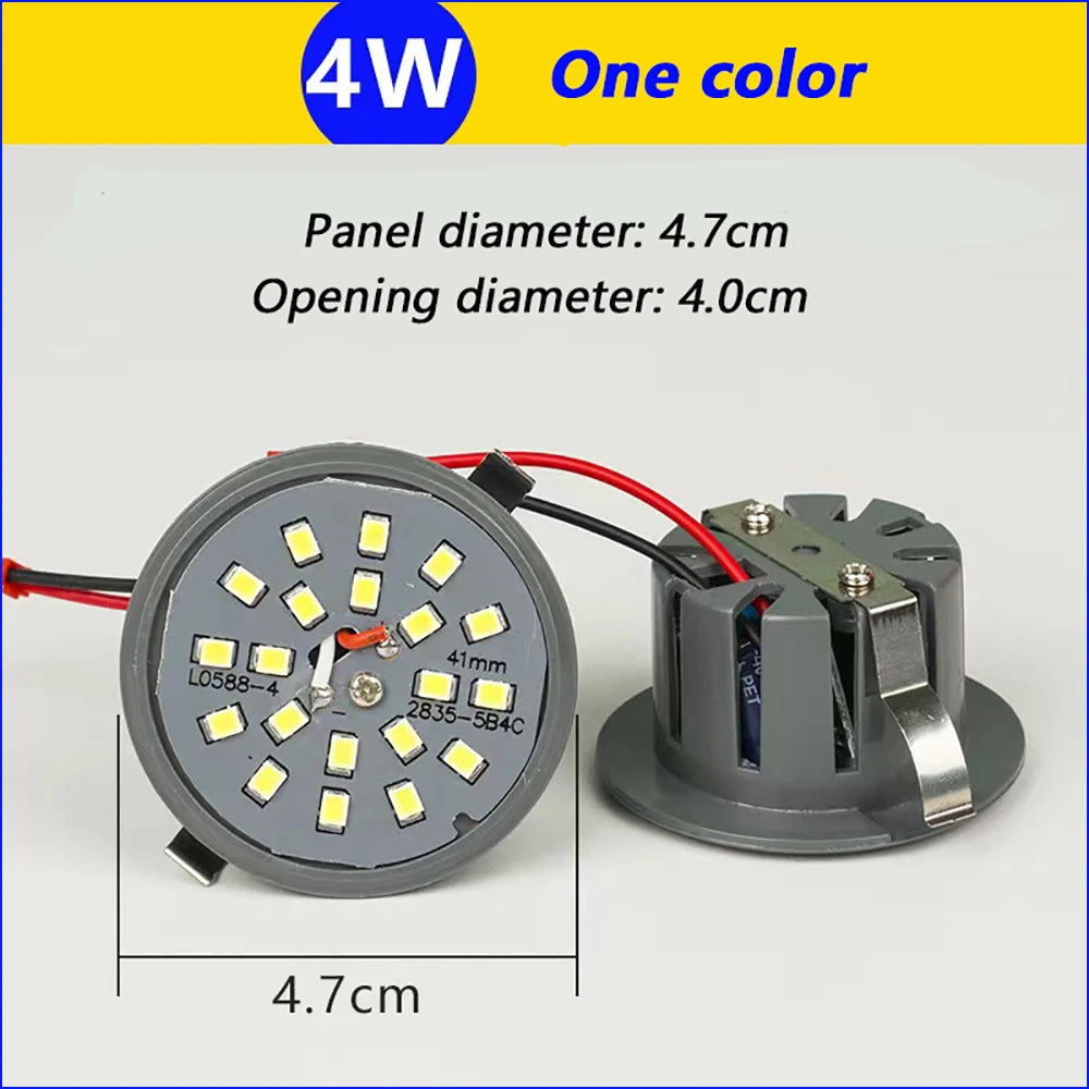 spots led gris modernes 4w 5w diodes clips métalliques éclairage intérieur 3w 4000k 6000k