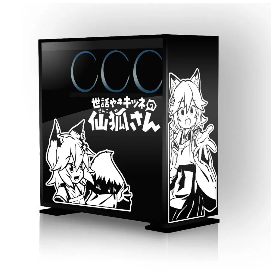 autocollants decoratifs anime blanc noir boitier pc films metallises opacite moderne stylise