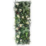 panneau végétal artificiel fleurs roses feuilles vertes décoration murale jardin mariage extérieur intérieur moderne