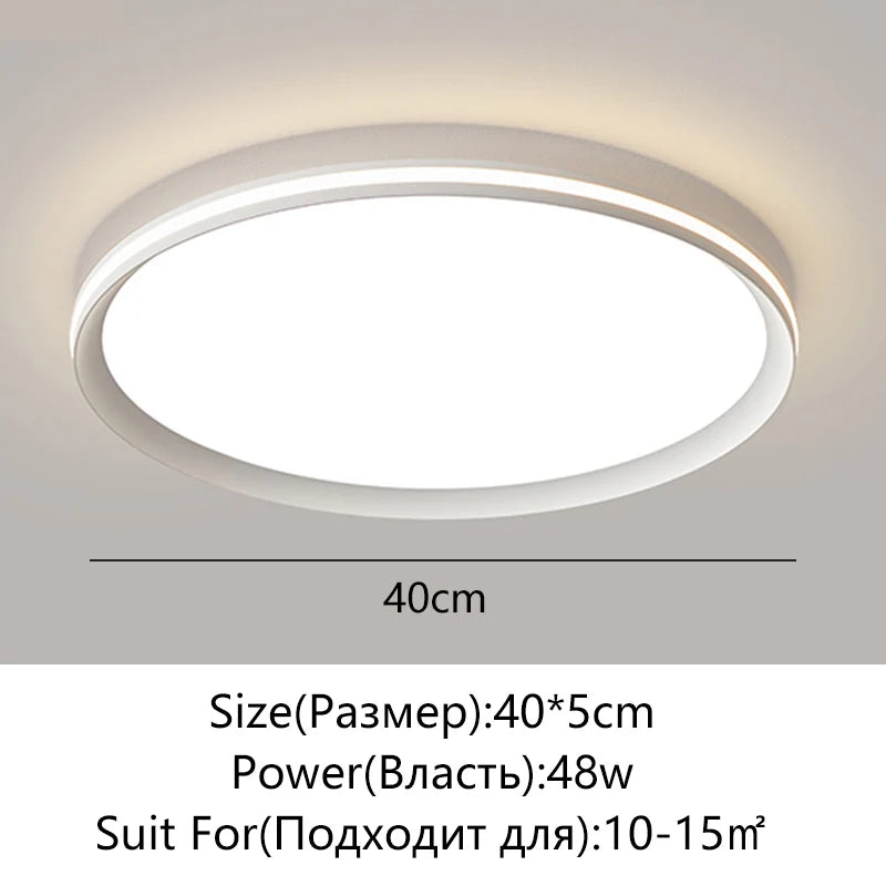 plafonnier led moderne blanc beige rond flux lumineux variable toucher interrupteur monté surface
