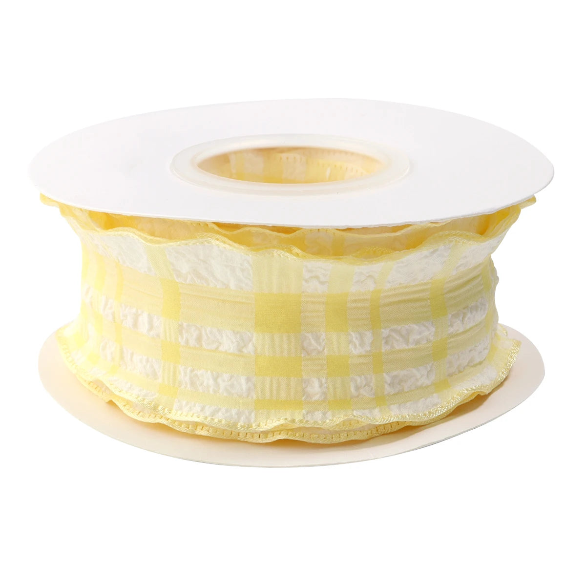 rubans carreaux polyester blanc jaune rose vert bleu marron noir classiques 2.5cm 4cm