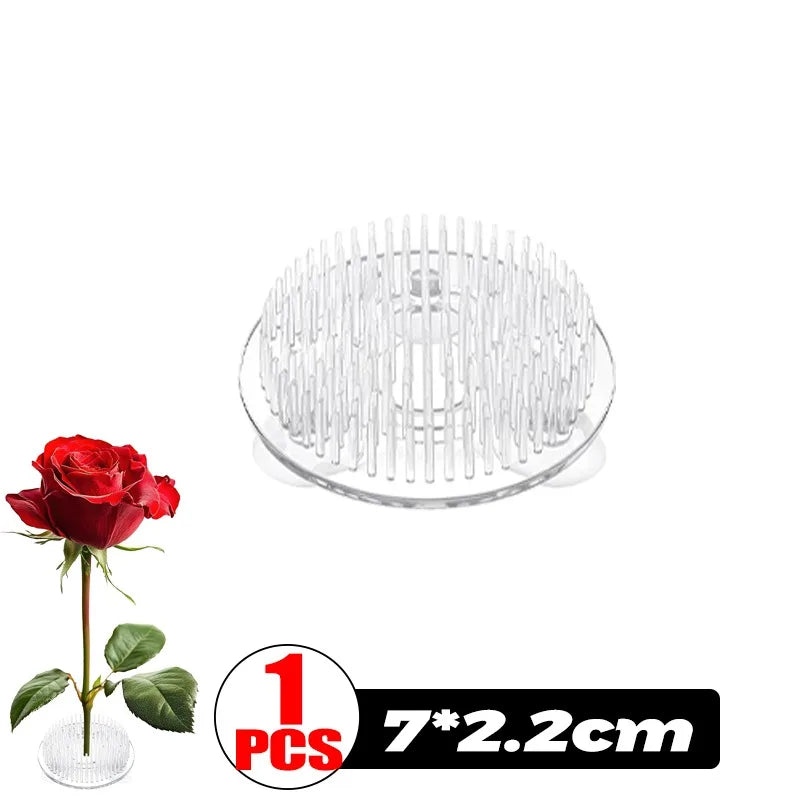Support fleurs transparent moderne piquets rangés stockage imperméable plastique multiple usage