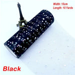 tulle paillettes bleu rose vert violet noir blanc 15cm 10yards polyester décoratif mariage anniversaire