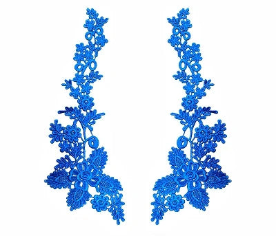 appliques decoratives brodees or rouge vert bleuclair floral polyester mariage