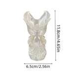 vase decoratif ange blanc art deco ondulations ailes deployees table fleurs objetos
