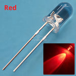 diodes led bleu vert rouge blanc chaud jaune rose violet orange 20000h 5mm round