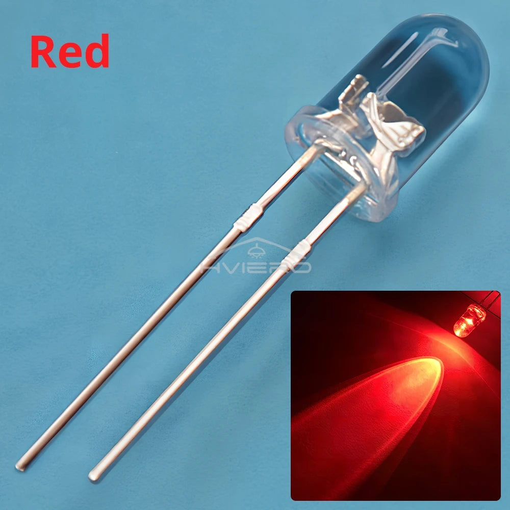 diodes led bleu vert rouge blanc chaud jaune rose violet orange 20000h 5mm round