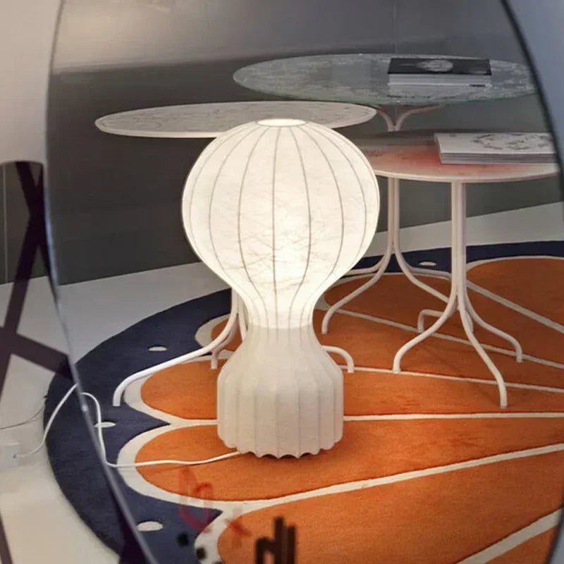 lampe table moderne blanc rayures verticales adhésif base lampe 10W LED chambre coucher(toucher interrupteur)