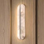 appliques murales modernes éclairage cuisine salle manger veines marbrées semi translucides lumière LED beige