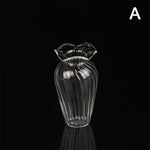 vases verre transparent rayures verticales classique terrarium hydroponique plante d'art artisanat fixations solides