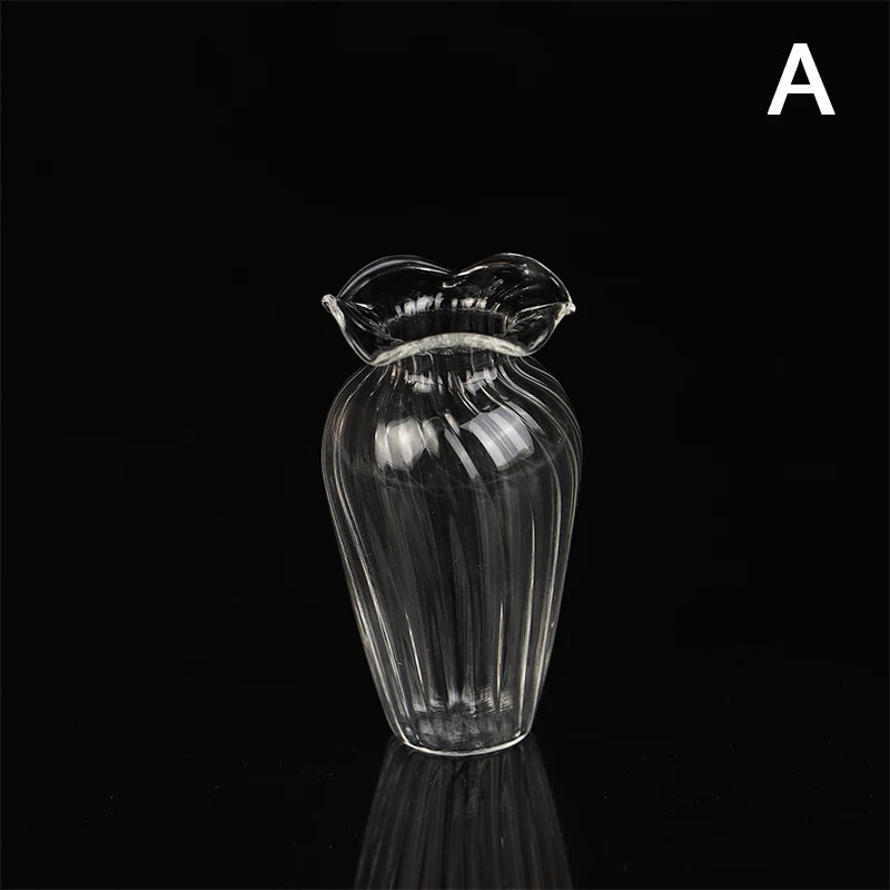 vases verre transparent rayures verticales classique terrarium hydroponique plante d'art artisanat fixations solides