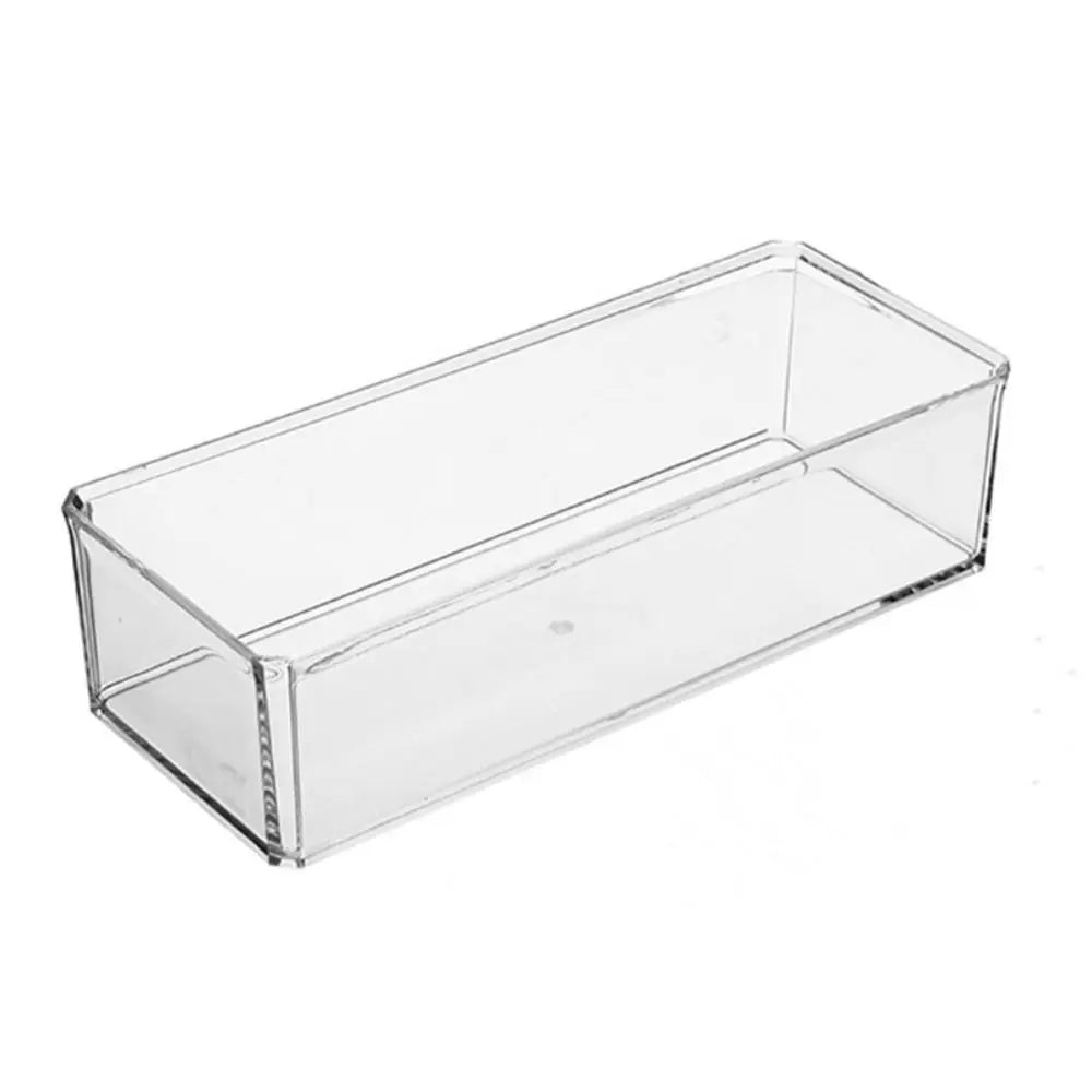 boîte rangement transparente moderne trois compartiments respectueuse environnement 23.3cm 9.5cm 6.4cm