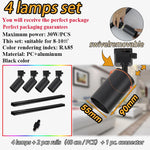spots noir modernes gu10 12pcs fixés 55x90mm variable intensity