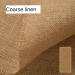 tissu jute toile grossière beige clair foncé rustique résistant bricolage couture nappe bordures