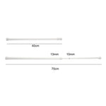 tringle télescopique blanc moderne 40 70cm diamètre 13 10mm spiralée salle bain