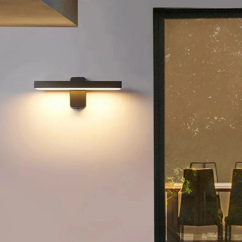 applique murale led moderne noire 30w 24w 18w 12w clips tactileextérieurhydrofugue