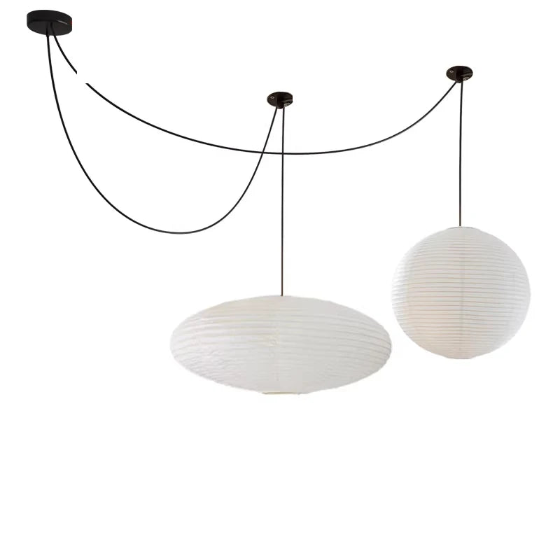 suspension lumineuse moderne blanche rayures horizontales opaque salon chambre restaurant
