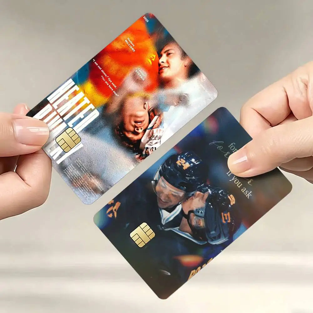 autocollant carte sim personnalisée sport hockey personnages dessin animé moderne adhésif imperméable multicolore