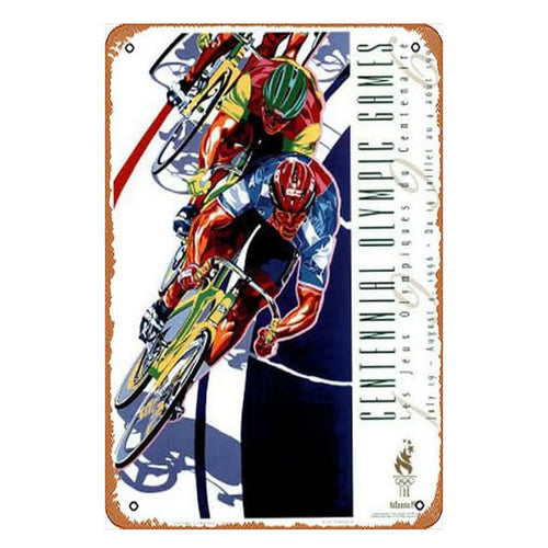 plaque murale metal vintage cyclisme decoration retro affiche sport maison club objet deco