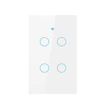 interrupteur tactile intelligent blanc moderne compatible wifi alexa google tuya led maison inteligente