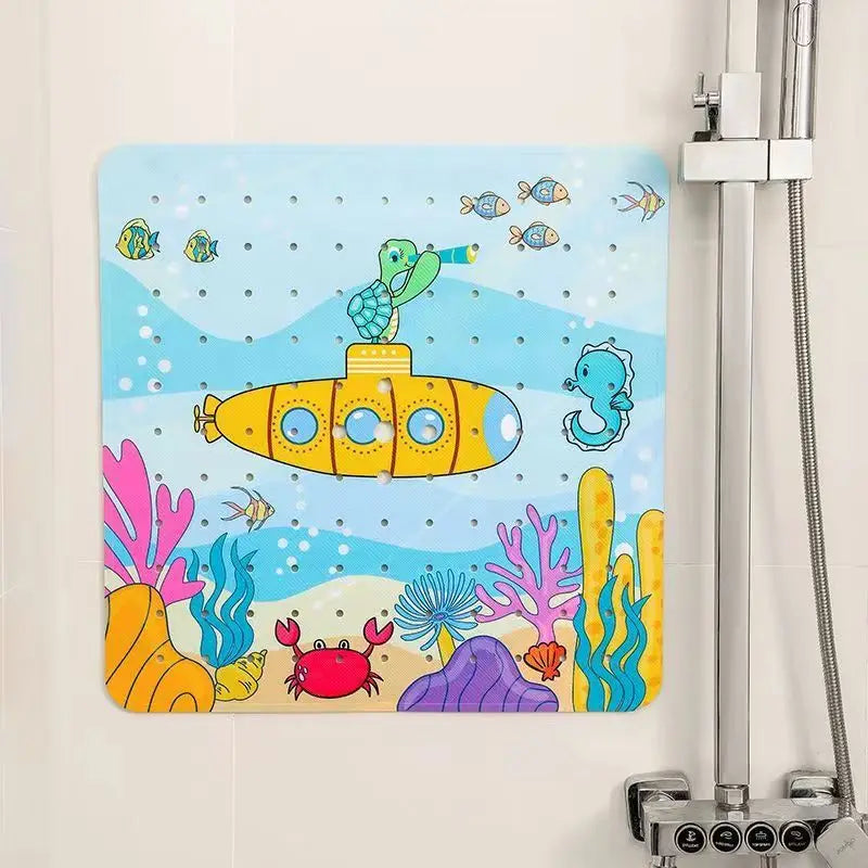 tapis bain marin dessin animé poissons méduses coraux adhésifs antidérapants salle bain enfants adultes