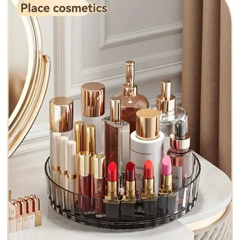 organisateur rotatif transparent moderne rangement cuisine condiments boissons alcoolisées cosmétiques snacks bouteilles bocaux
