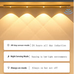éclairage led blanc moderne rechargeable clips capteur mouvement stepless dimming 20cm 30cm 40cm 50cm