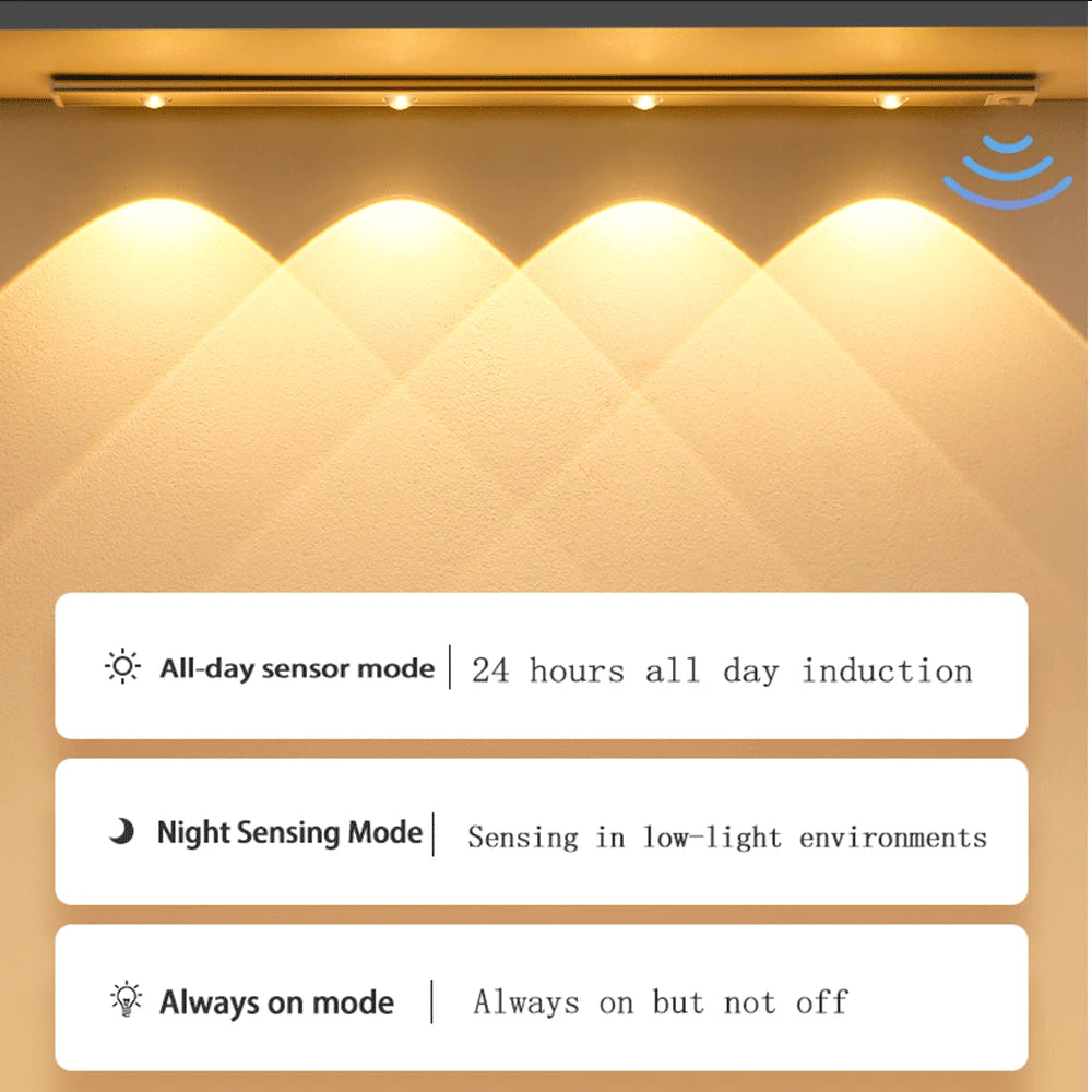 éclairage led blanc moderne rechargeable clips capteur mouvement stepless dimming 20cm 30cm 40cm 50cm