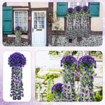 guirlande artificielle violettes fleurs modernes decoration maison intérieure 80cm boite