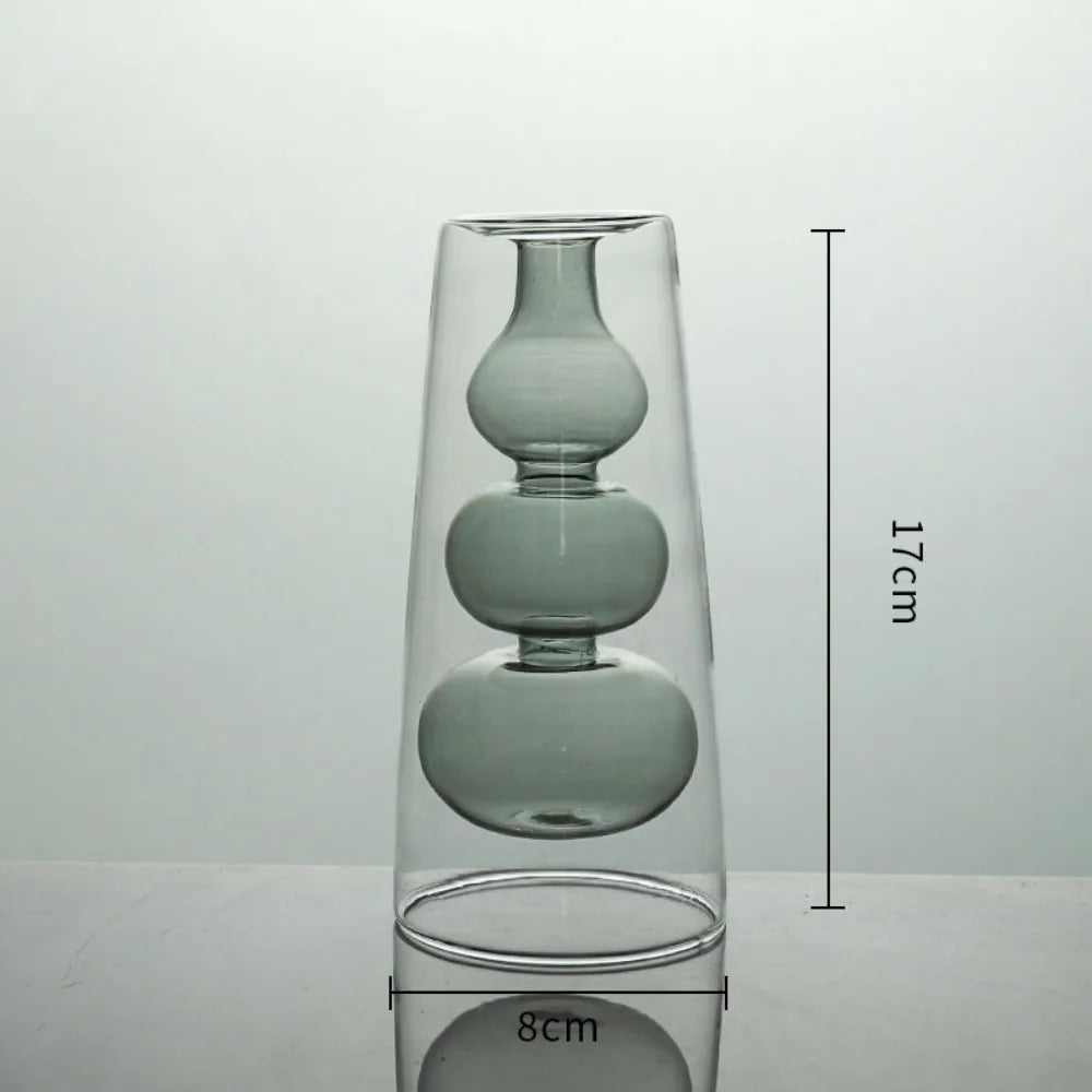 vases verre modernes transparents sphères bleu vert rose violet orange