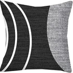 taies d'oreiller géométriques noires blanches moderne polyester housses coussins zipper chambre maison