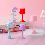 lampe table moderne plissée rouge bleu rose violet lumière cactus fleur chambre enfants