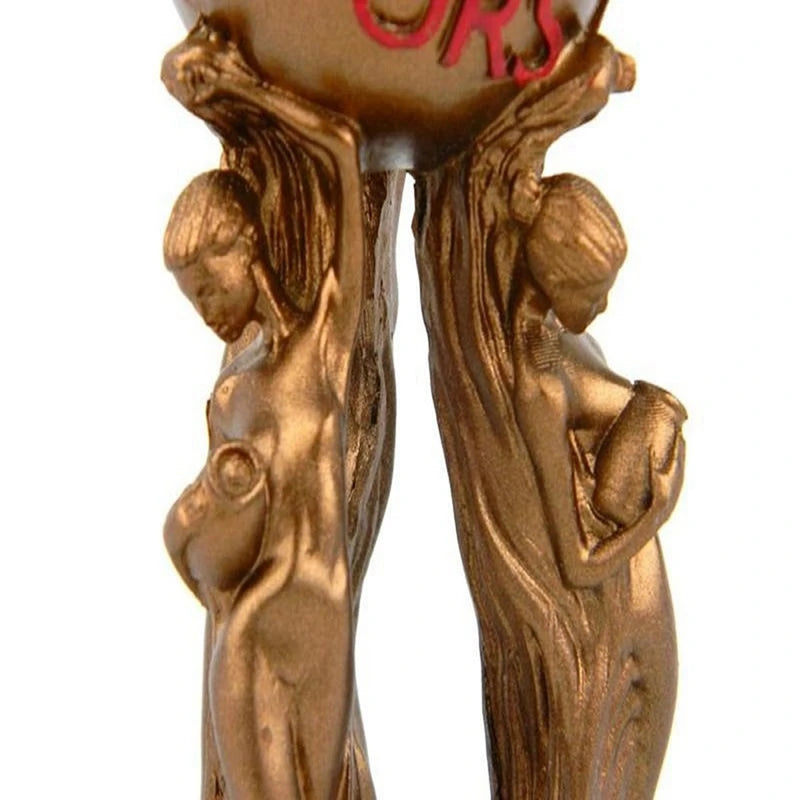 statue décorative résine bronze rouge figurines féminines globe art déco classement