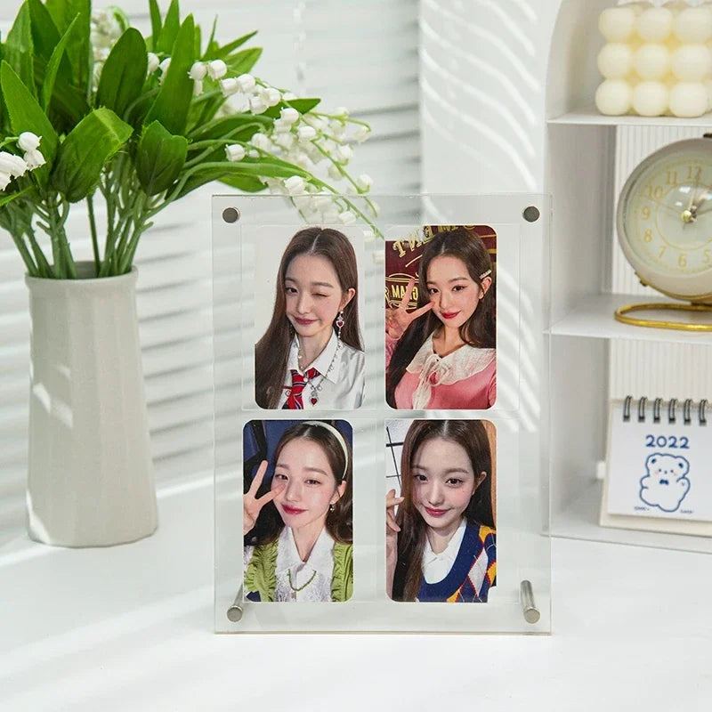 cadre photo acrylique transparent moderne minimaliste métalliques cartes photo cd kpop