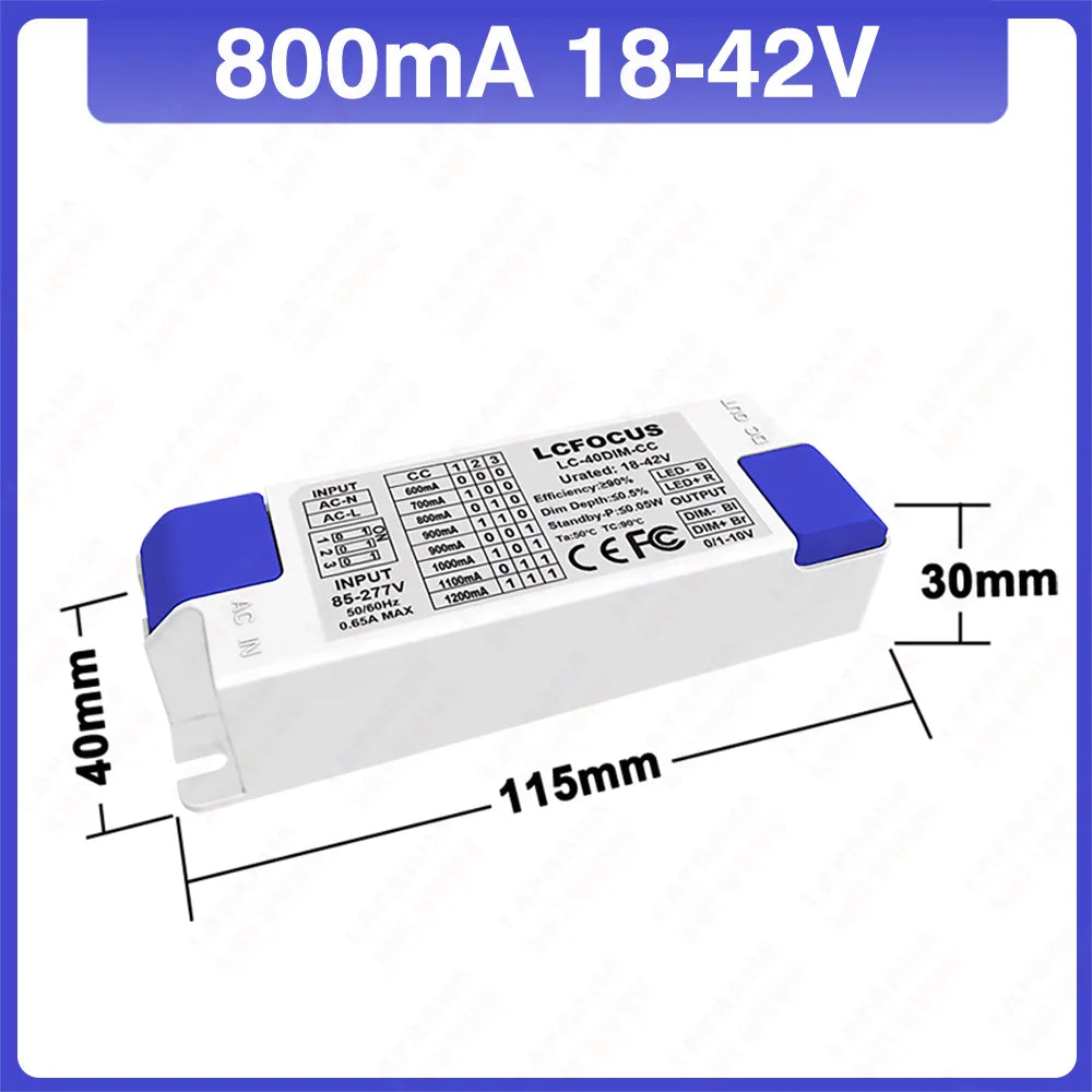 driver led 10v dimmable 18 42v blanc bleu moderne câbles noirs interrupteur rotatif ans