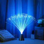 lampe fibres optiques multicolore moderne fêtes anniversaires noël baptêmes mariage