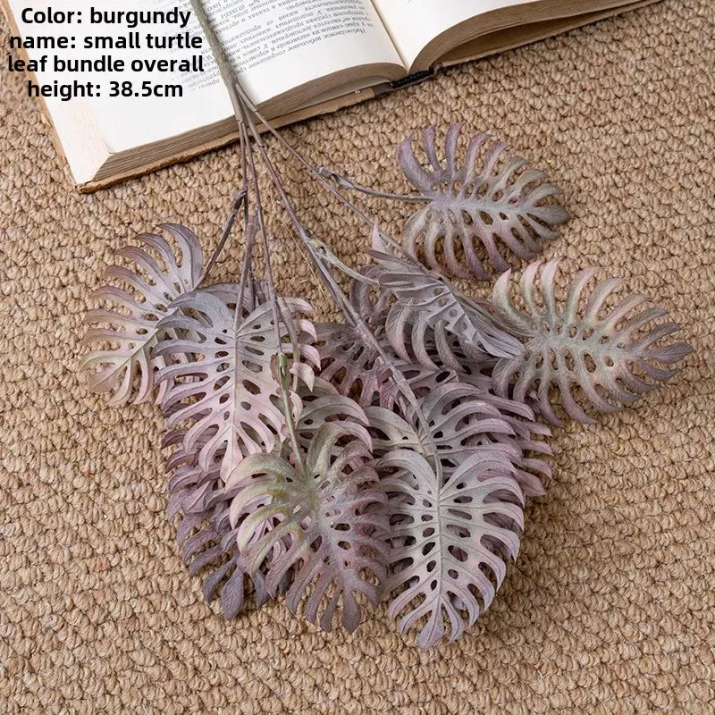 feuilles artificielles vertes modernes décoration intérieure mariage anniversaire baby shower 38.5cm