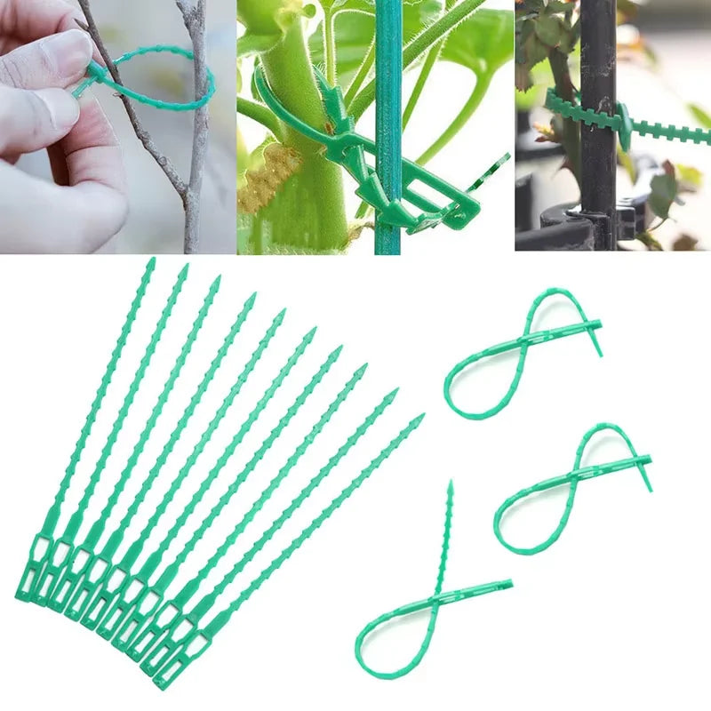 clips support plantes plastique texturé vert pratique 11cm 13cm 17cm 23cm 20pcs 50pcs 100pcs