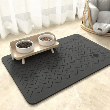 tapis alimentation chiens absorbant rapide sans taches diatom mud texture chevron caoutchouc antidérapant moderne