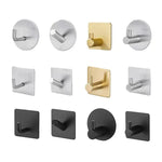porte serviettes mural adhésif métal ss304 noir argenté moderne étanche salle bain cuisine