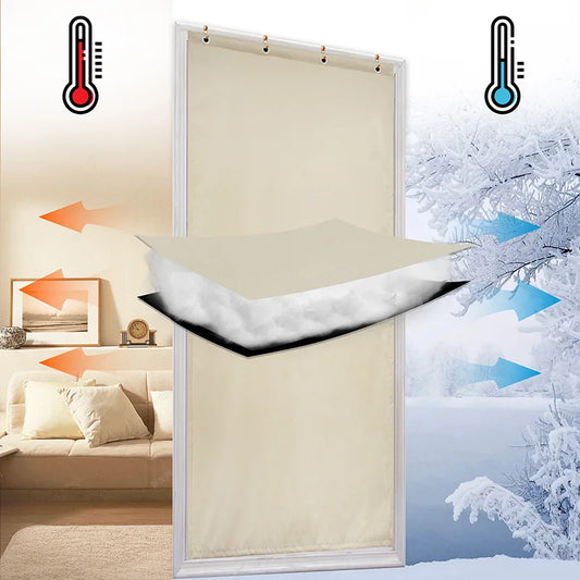 Rideau à isolation thermique pour porte d'entrée