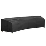 Housse protection meuble extérieur noir uni moderne élastique ajustable grande taille imperméable polyester