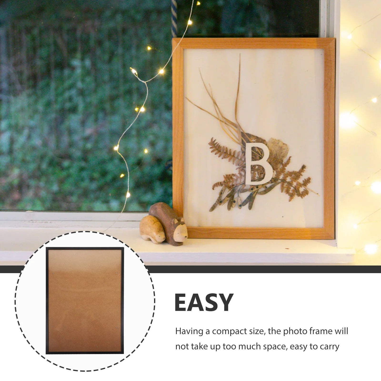 Cadre photo rectangle doré pour certificat ou dessin