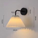 lampe murale moderne or plissée éclairage quotidien ampoule e27 fixée mur nordique